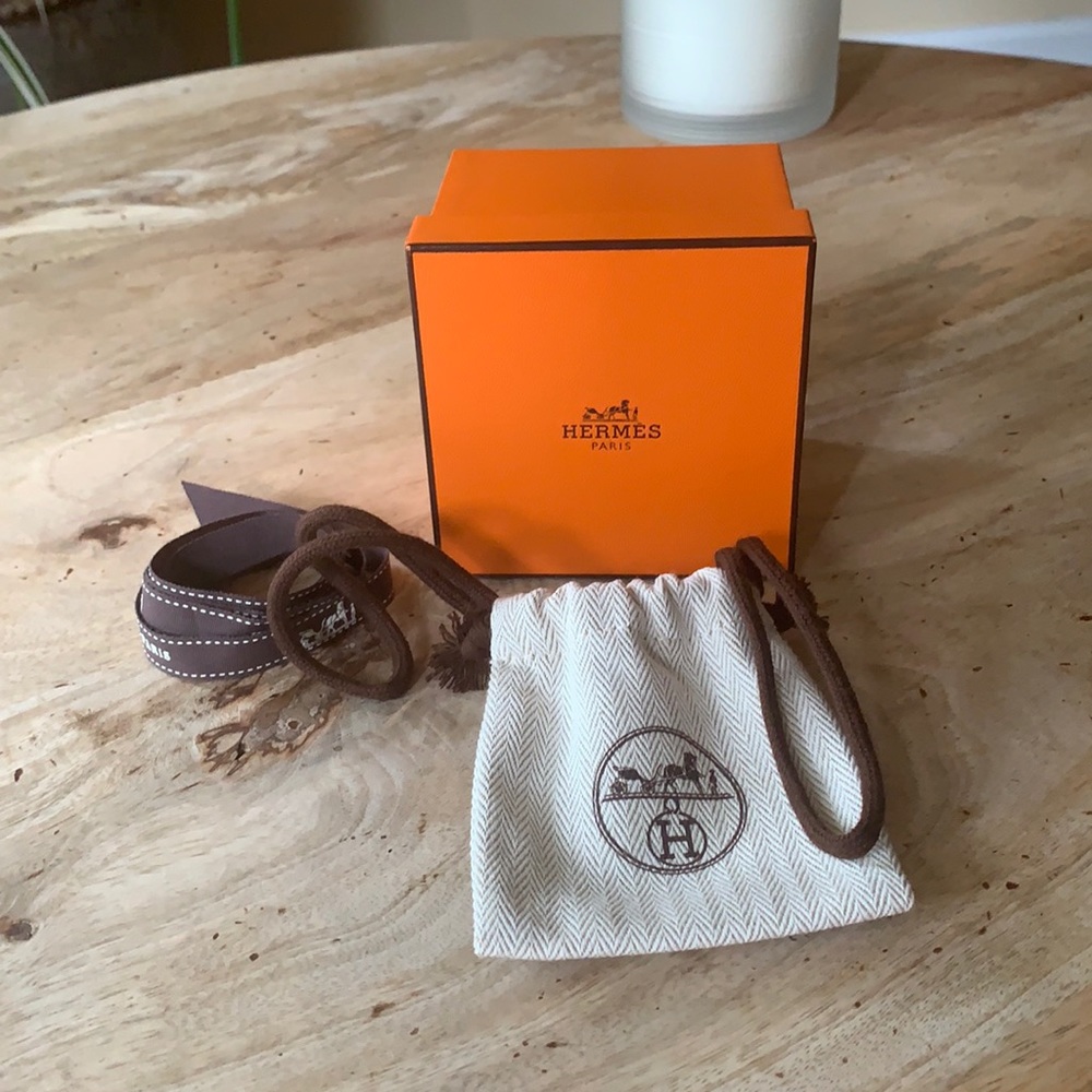 HERMÈS Jewelry Giftbox set w/pouch, ribbon - - Picture 2 of 11